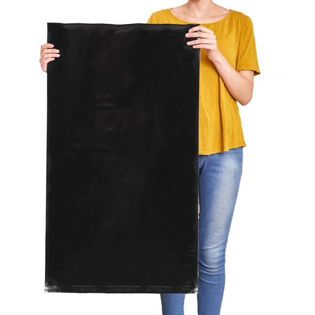 Qnubu Beutel aus Aluminiumfolie schwarz verschließbar 56x95cm, 50Stk Details 1
